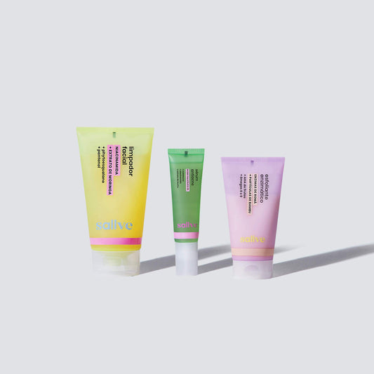 Trio Limpador + Esfoliante + Sérum Antiacne